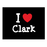 I love Clark heart custom personalized Post Card