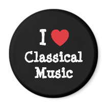 I love Classical Music heart custom personalized magnets