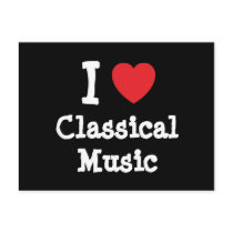 I love Classical Music heart custom personalized postcards by funnycustomtshirts I love Classical Music heart custom personalized postcards