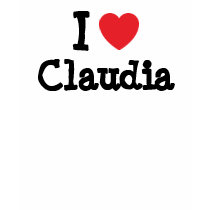 I love Claudia heart T-Shirt by funnycustomtshirts I love Claudia heart T-Shirt
