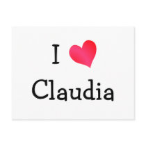 I Love Claudia postcards