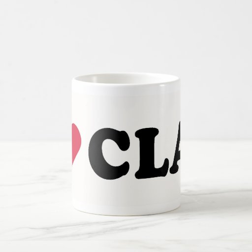 I LOVE CLAY COFFEE MUG