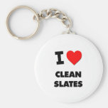 I love Clean Slates Key Chain