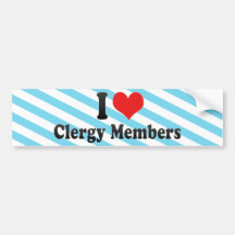 I Love Clergy Members Bumper Sticker