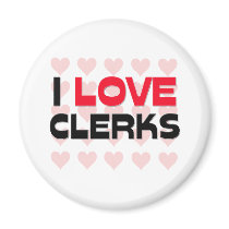 I LOVE CLERKS magnets by professions I LOVE CLERKS magnets