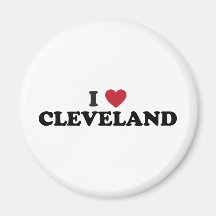I Love Cleveland Ohio Refrigerator Magnet