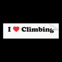 I Love Climbing bumper stickers
