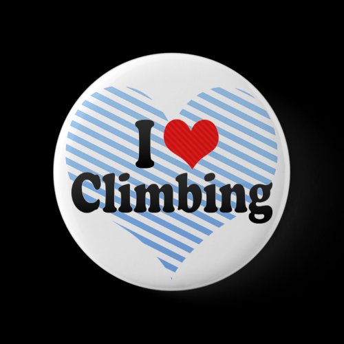 I Love Climbing Pinback Button