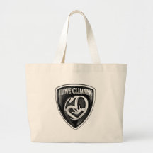 i love climbing canvas bag
