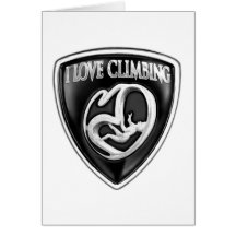 i love climbing greeting card