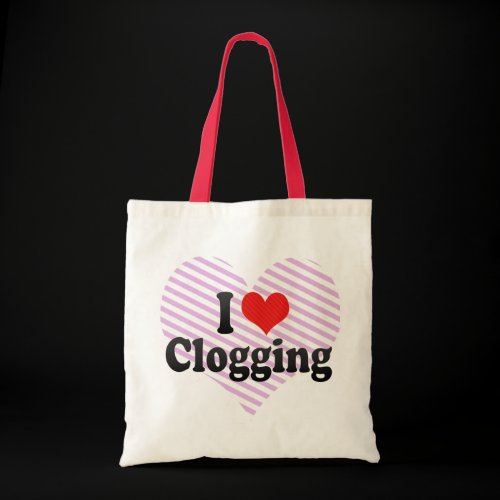 I Love Clogging Tote Bags