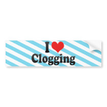 I Love Clogging Bumper Sticker