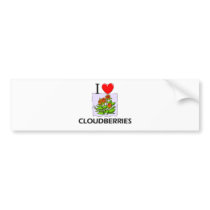 I Love Cloudberries bumper stickers by foodshirts I Love Cloudberries bumper stickers