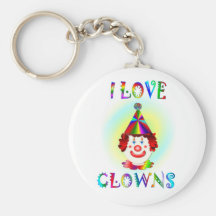 I Love Clowns Key Chain