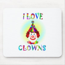 I Love Clowns Mousepads