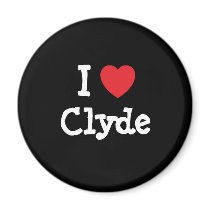 I love Clyde heart T-Shirt magnets
