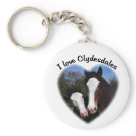 I love clydesdales key chains