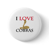 I Love Cobras buttons by tshirtshirts I Love Cobras buttons