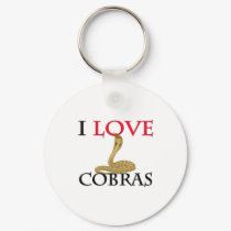I Love Cobras keychains by tshirtshirts I Love Cobras keychains