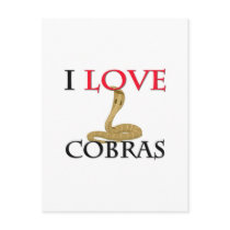 I Love Cobras postcards by tshirtshirts I Love Cobras postcards