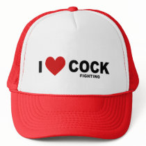 I Love Cock (fighting) - Trucker Hat by thesquidshop I Love Cock (fighting) - Trucker Hat