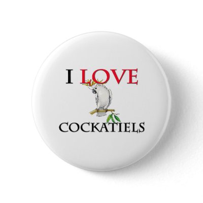 I Love Cockatiels Buttons by tshirtshirts