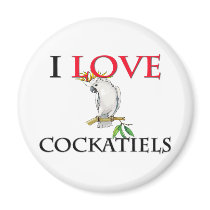 I Love Cockatiels magnets by tshirtshirts I Love Cockatiels magnets