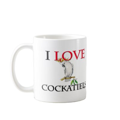 I Love Cockatiels Coffee Mugs by tshirtshirts