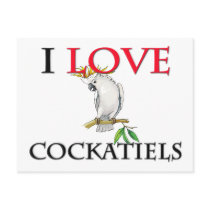 I Love Cockatiels postcards