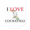 I Love Cockatiels stickers