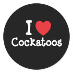 I love Cockatoos heart custom personalized Stickers