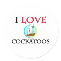 I Love Cockatoos Sticker
