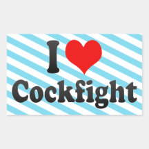 I love Cockfight Stickers