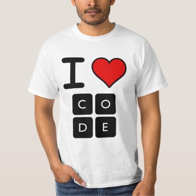 I Love Code T Shirt