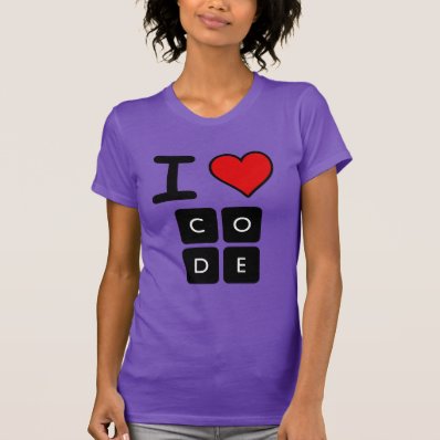 I Love Code T Shirts