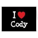I love Cody heart custom personalized cards