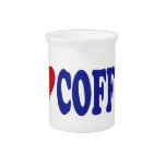 I Love Coffee Beverage Pitchers