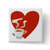 i love coffee - button by gifts4u i love coffee - button