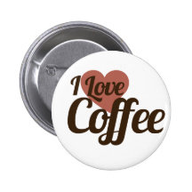 I Love Coffee Buttons