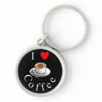 "I Love Coffee" Coffee Mug Design keychains
