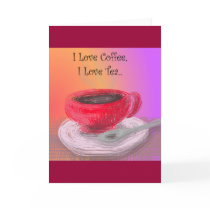I love coffee, I love tea Notecards by elledeegee I love coffee, I love tea Notecards