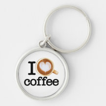 I Love Coffee Key Chains