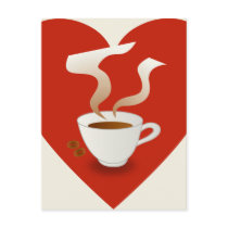 i love coffee - postcard by gifts4u i love coffee - postcard