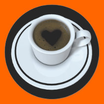 I LOVE coffee stickers