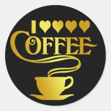 I LOVE COFFEE STICKER