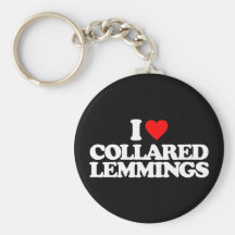 I LOVE COLLARED LEMMINGS KEY CHAINS