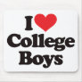 I Love College Boys Mouse Pads
