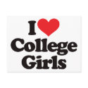 I Love College Girls postcards by visualnewbie I Love College Girls postcards