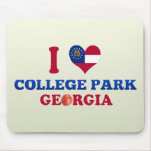 I Love College Park, Georgia Mousepads