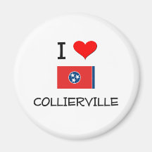 I Love Collierville Tennessee Magnets